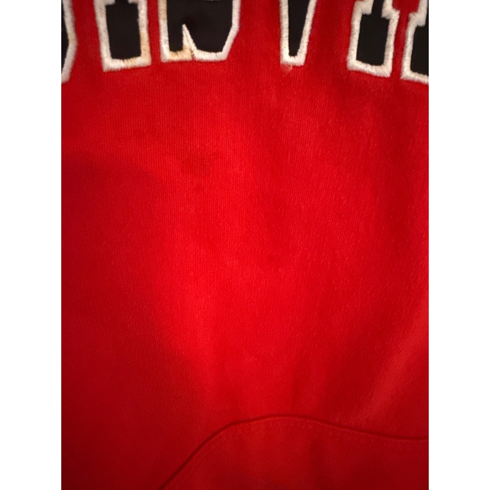 Vintage Dodger Louisville Cardinals Hoodie Red Spellout Pullover XL Mens - Picture 7 of 8